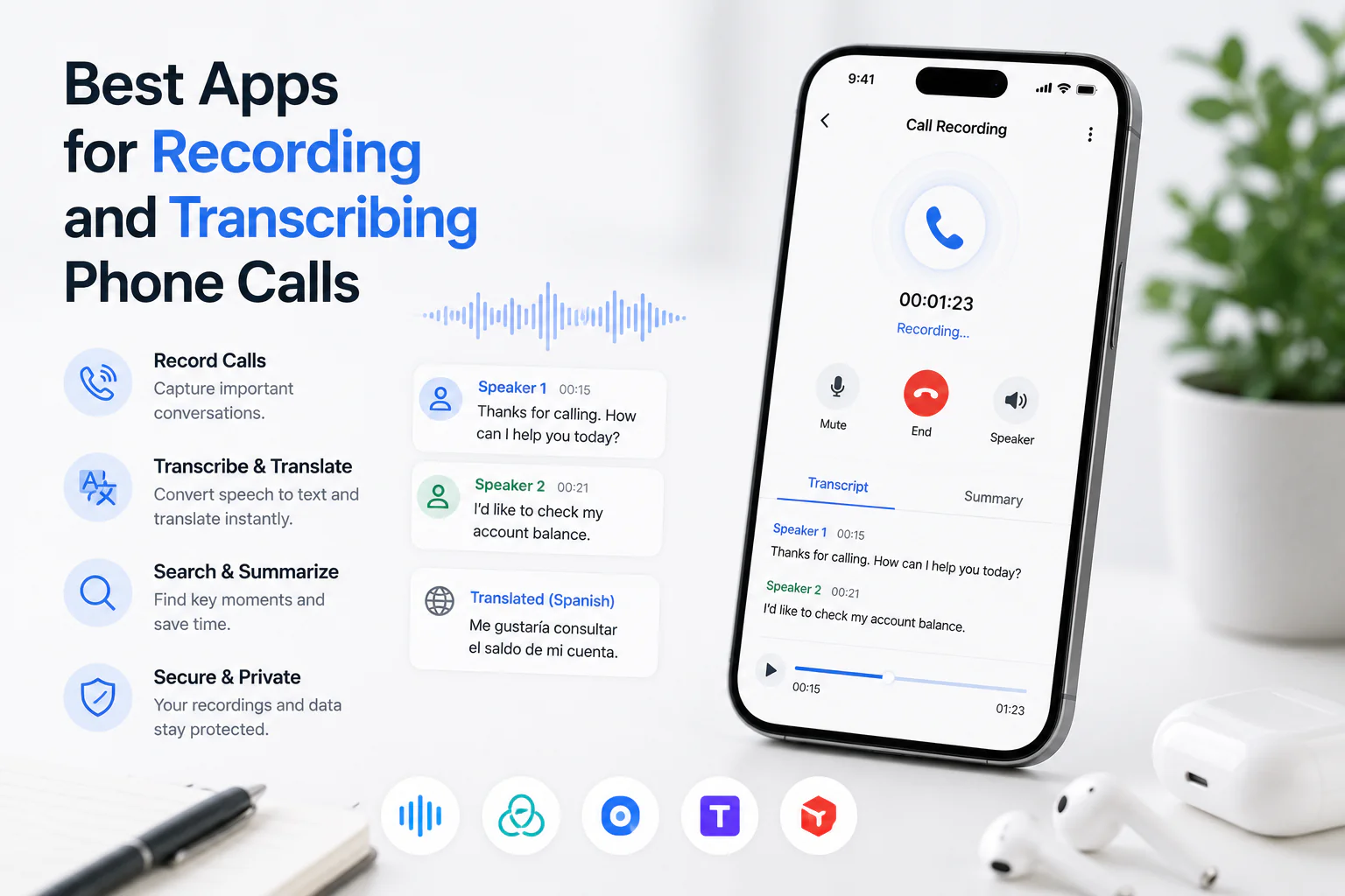 Best Apps for Recording and Transcribing Phone Calls