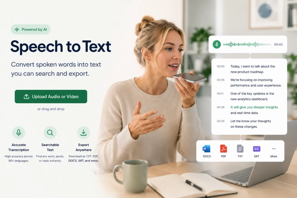 Speech to Text transcript preview