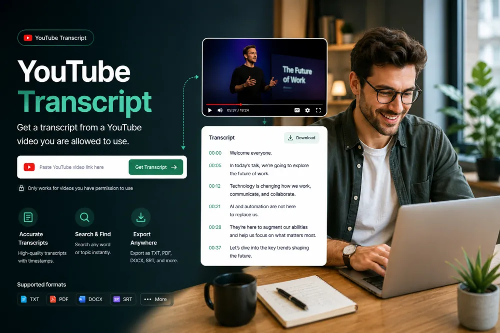 YouTube Transcript preview